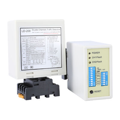 LD-200 ডুয়াল চ্যানেল ভেহিকেল লুপ ডিটেক্টর, 20-2000uh রেঞ্জ এবং 110-240VAC পাওয়ার সহ পার্কিং অ্যাক্সেস কন্ট্রোলের জন্য
