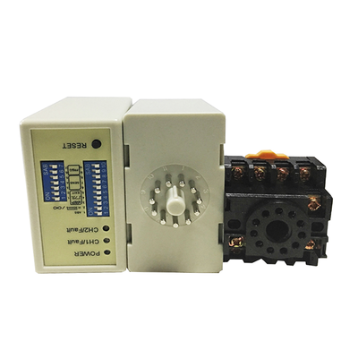 LD-200 ডুয়াল চ্যানেল যানবাহন লুপ ডিটেক্টর 20-2000uh পরিসীমা এবং পার্কিং ম্যানেজমেন্টের জন্য 110-240VAC পাওয়ার সহ
